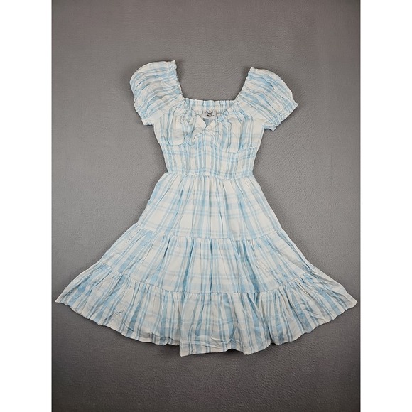 Princess Polly Dresses & Skirts - Princess Polly Peasant Mini Dress Size 0 Milkmaid Cottagecore Coquette Babydoll